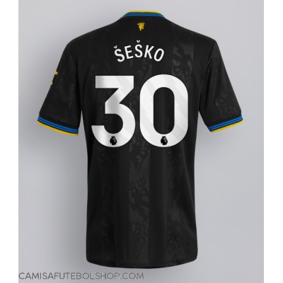 Camisa de time de futebol Manchester United Benjamin Sesko #30 Replicas 3º Equipamento 2025-26 Manga Curta Camisa de time de futebol Manchester United Benjamin Sesko #30 Replicas 3º Equipamento 2025-26 Manga Curta
